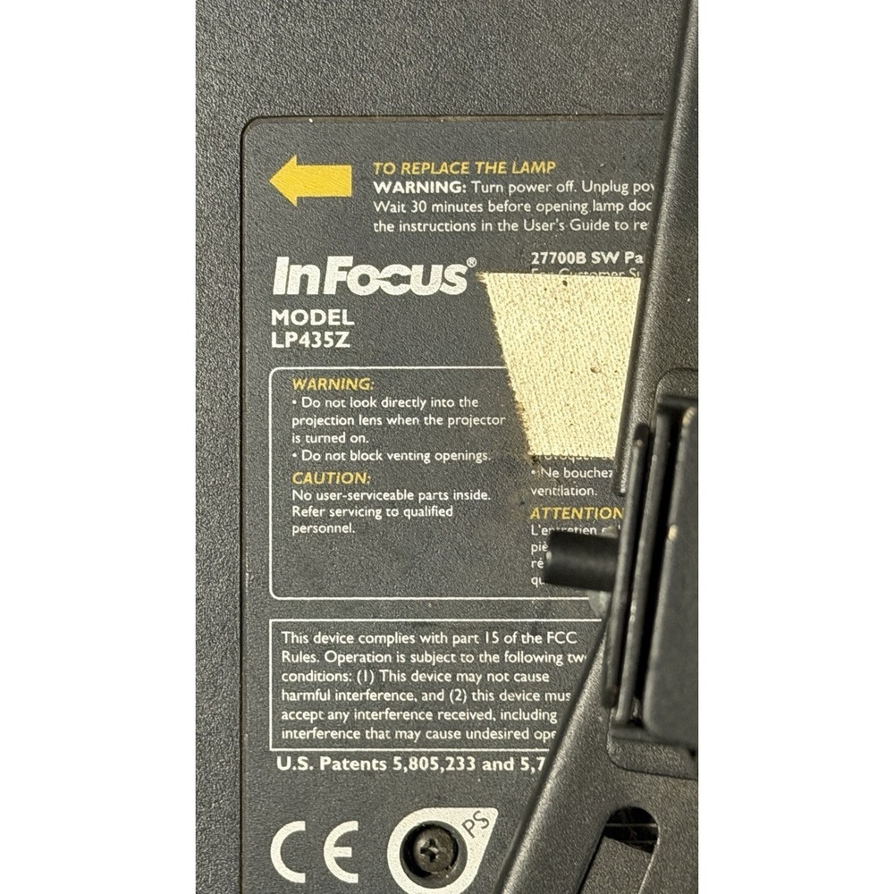 InFocus LP435Z Projector High Resolution Tested Working - Picture 10 of 11